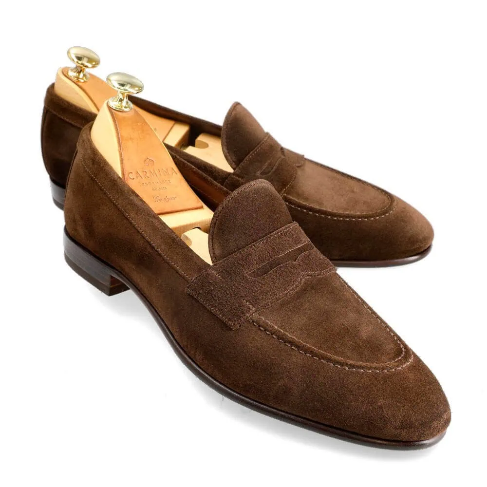 CARMINA スエード コインローファー