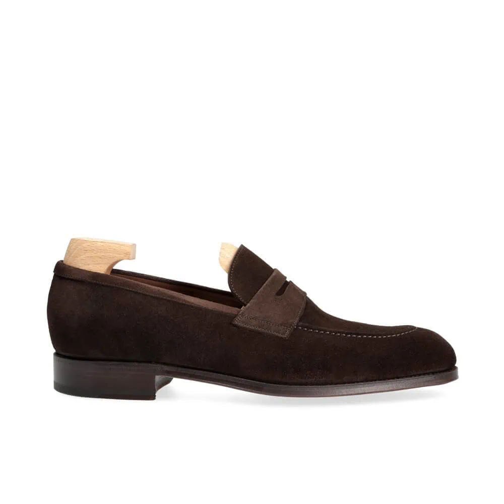 PENNY LOAFERS BROWN SUEDE | CARMINA