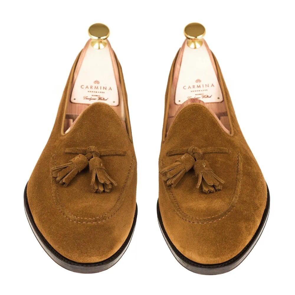 TASSEL LOAFERS TOBACCO SUEDE