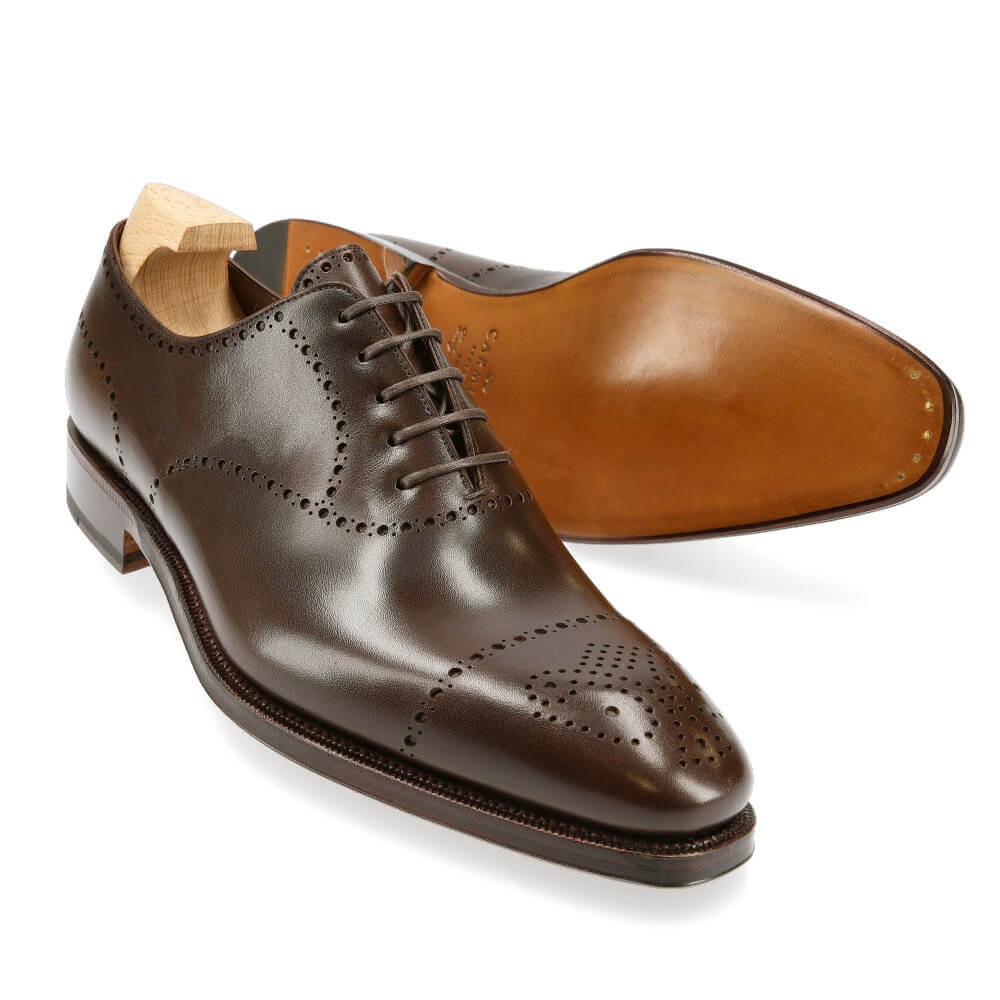 Two Tone Whole Cut Brogue Oxford Shoes Mens Shoes Oxfords & Wingtips 