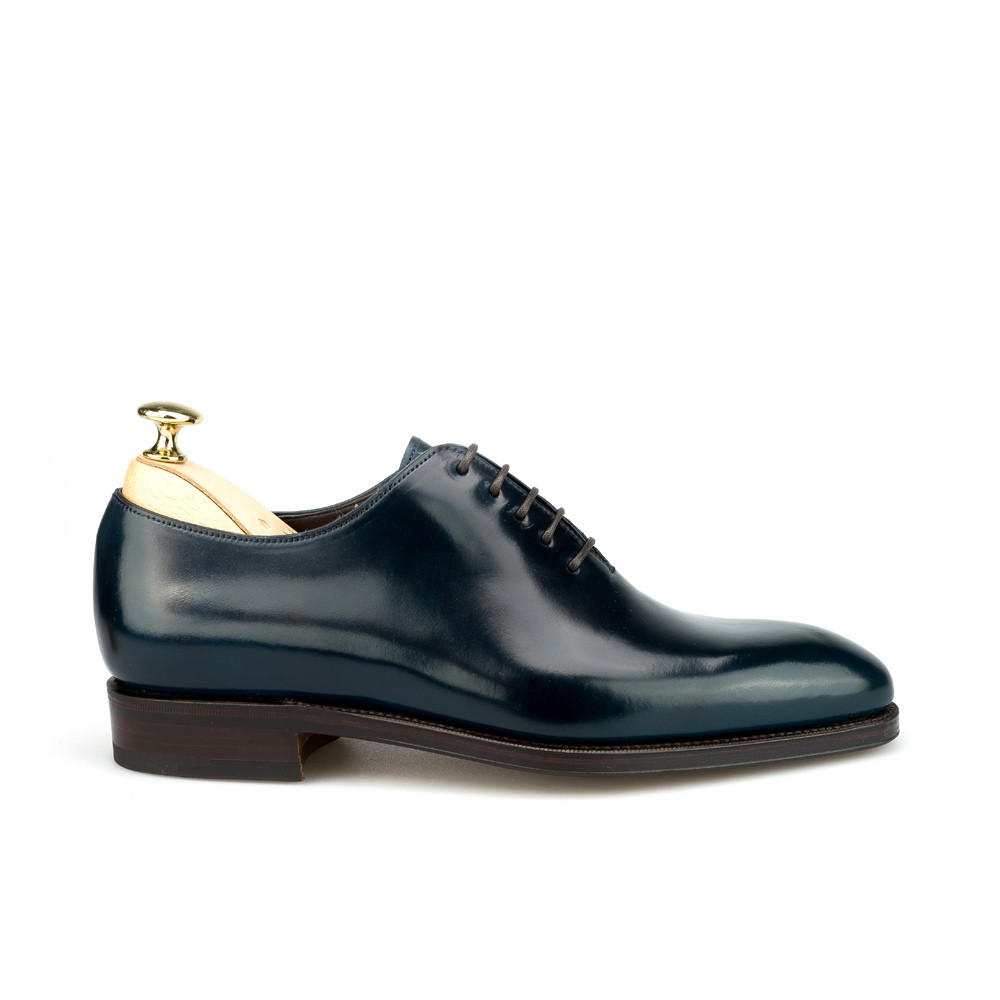 Oxford wholecut shoes in cordovan navy
