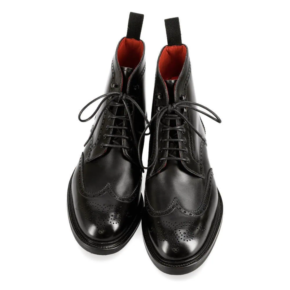 CAP TOE BOOTS IN BLACK BOX CALF 80277 | CARMINA