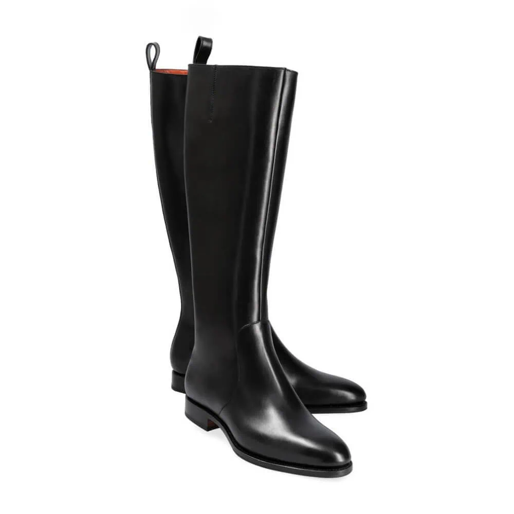 BOTAS ALTAS MUJER VITELLO NEGRO CARMINA