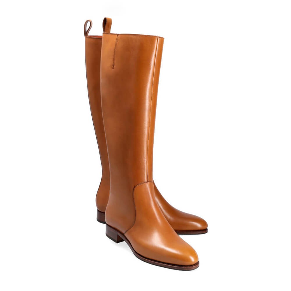 WOMEN BOOTS IN TAN VITELLO