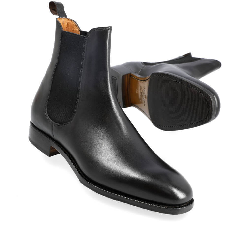 CHELSEA ANKLE BOOT IN BLACK BOX-CALF
