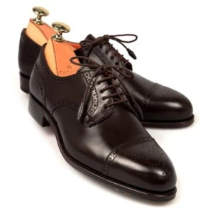 メンズ ブラウン ユタカーフ ブルーチャーシューズ | CARMINA