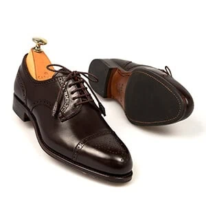 MEN'S BROWN UTAH CALF BLUCHER SHOES | CARMINA