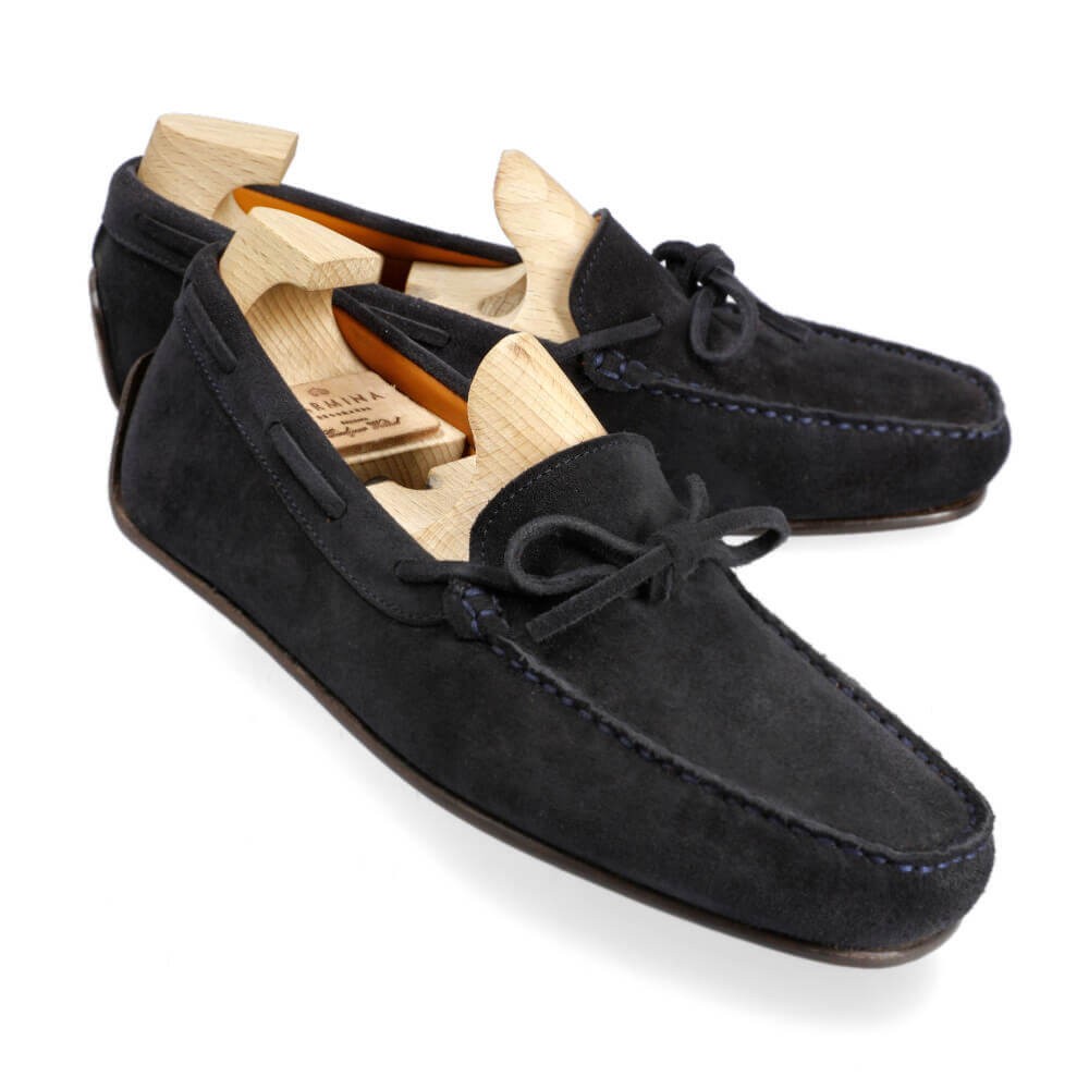 UP LOAFERS WOMEN SUEDE NAVY | CARMINA