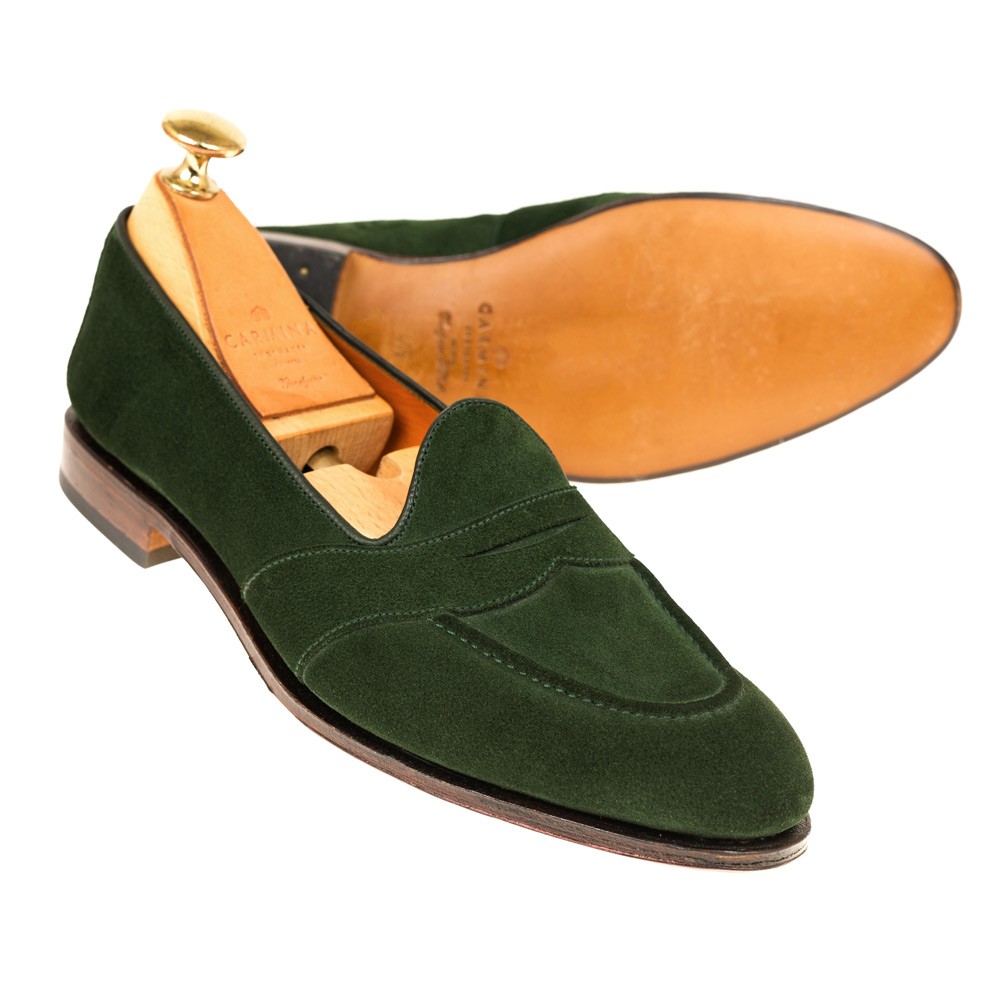 suede penny loafers womens