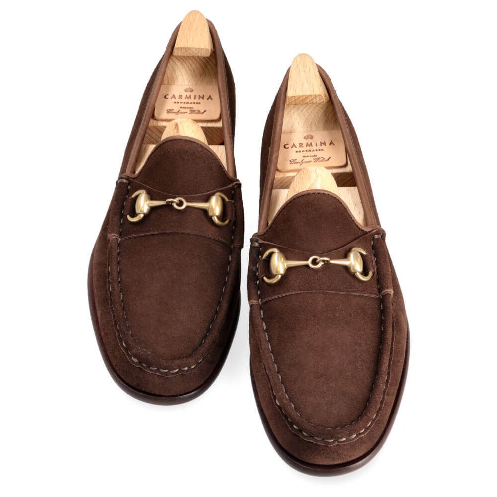 suede bit loafers