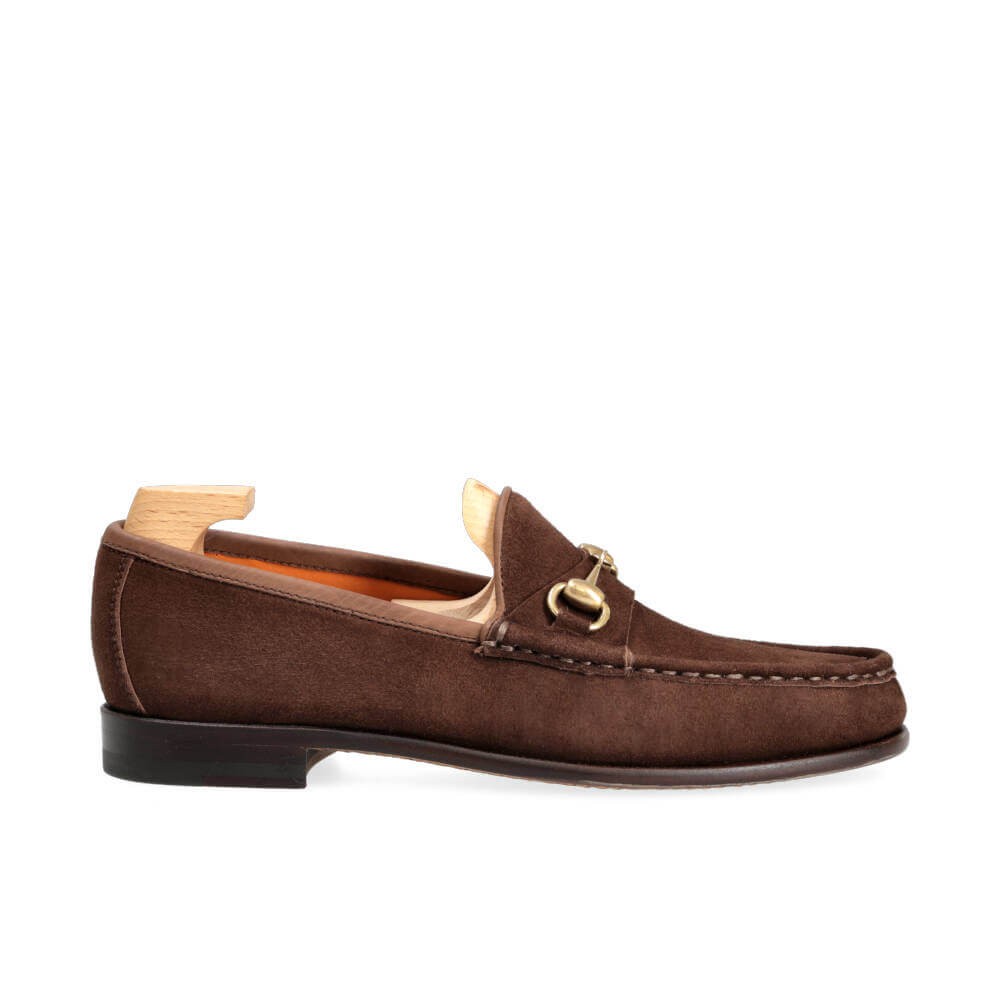 WOMEN HORSEBIT LOAFERS IN BROWN SUEDE