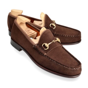 WOMEN HORSEBIT LOAFERS IN BROWN SUEDE