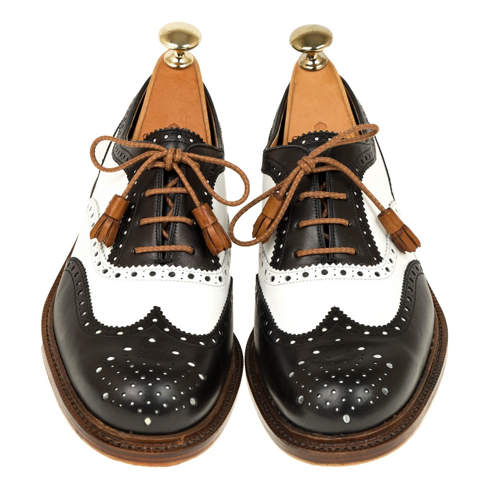 ladies black and white spectator shoes