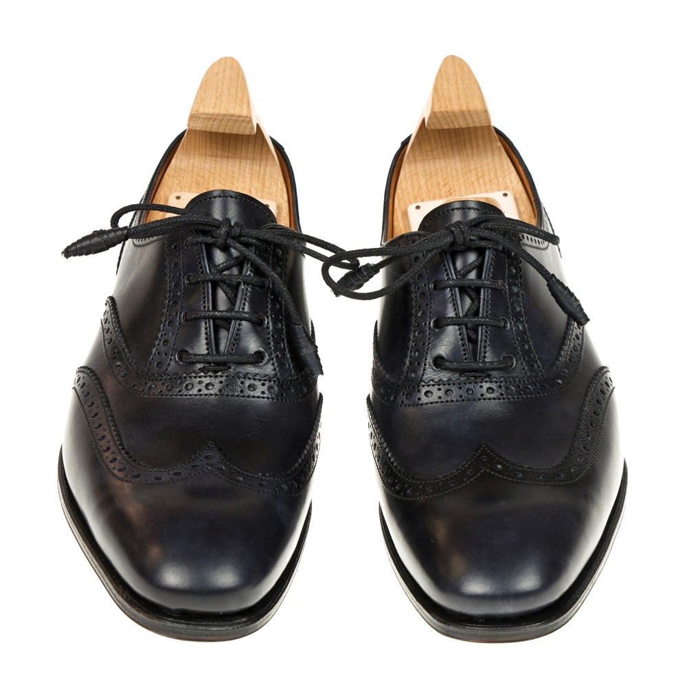 oxfords shoes in black museum leather