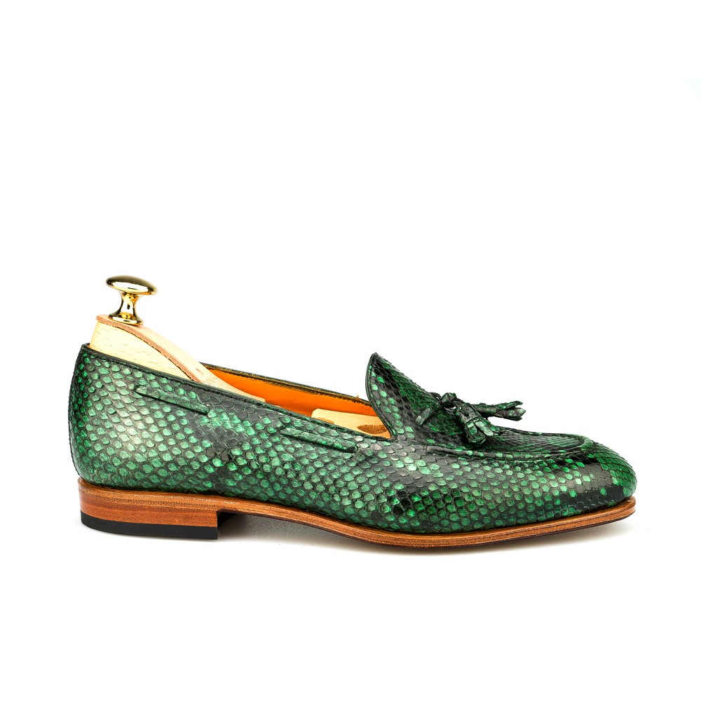 WOMEN'S LOAFERS IN GREEN PITON (INKL. SCHUHSPANNER) 2