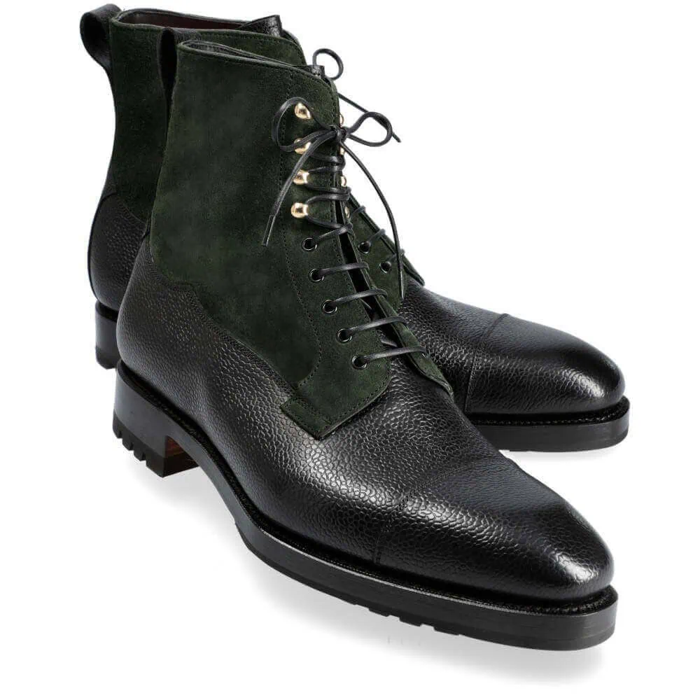 formal emerald green dress short Leather Chukka Boots- Green by Lethato main image 1