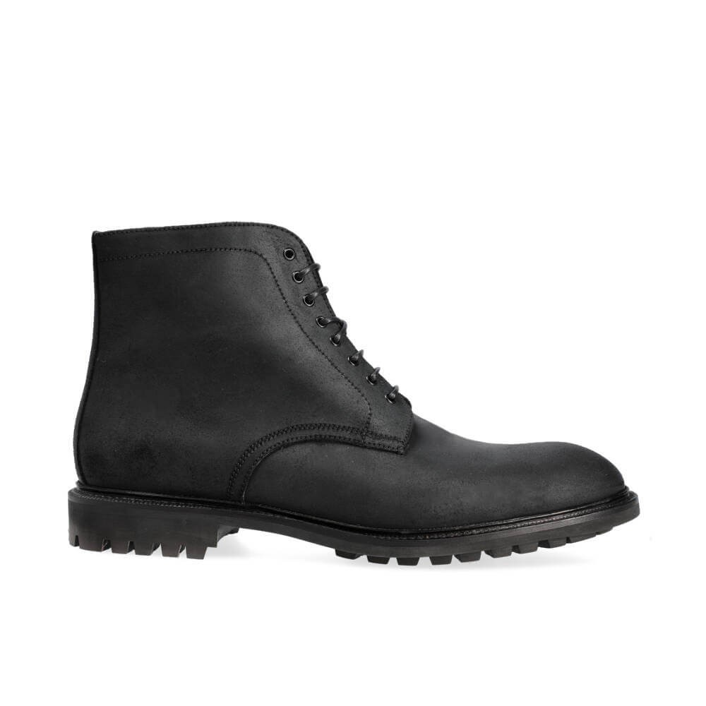 leather work boots black