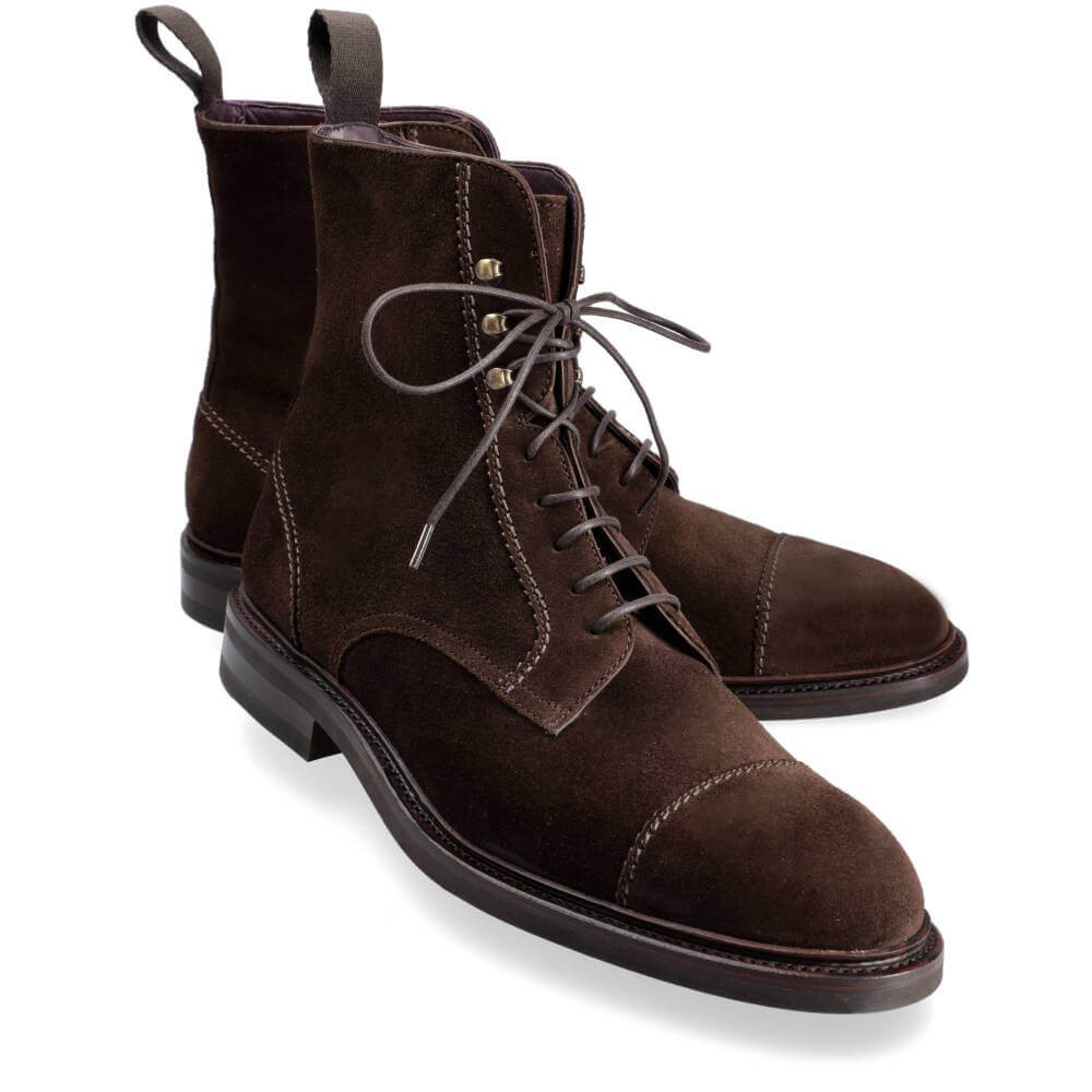 brown suede work boots