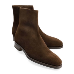 side zip suede boots